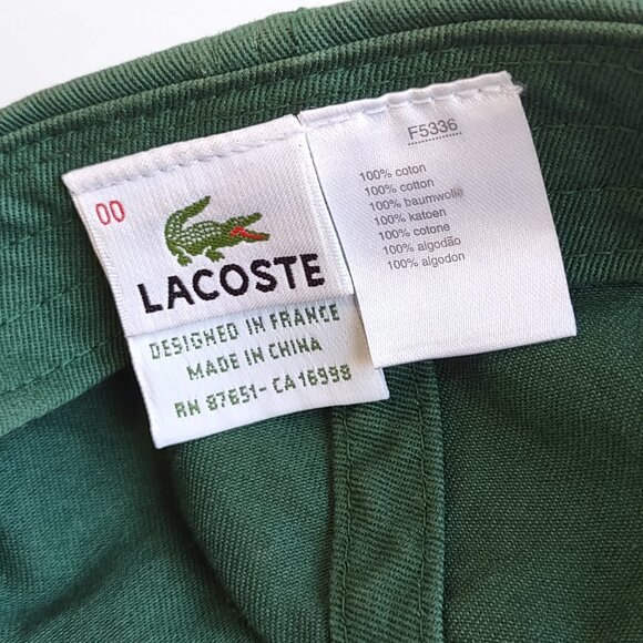 Lacoste Since 1933 Baseball Hat Cap Adjustable Strapback Crocodile Green OS - Picture 9 of 10